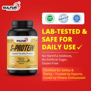 S-PROTEIN by Sulfur Health Care, best whey protein for all ages, daily protein supplement India, protein powder for kids and adults, immunity booster protein, high-quality whey protein, muscle recovery supplement, Sulfur Health Care supplements, protein for working professionals, protein for elderly in India, protein for housewives, protein for energy and immunity, scientifically formulated protein, easy digestible protein supplement, whey protein with no additives