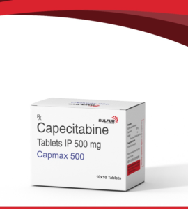 Capmax 500, Capecitabine 500 mg, oral chemotherapy, cancer treatment, chemotherapy drug, Capecitabine tablet, breast cancer treatment, colorectal cancer medication, gastric cancer chemotherapy, Sulfur Healthcare, cancer care, fluoropyrimidine drug, metastatic breast cancer, advanced colorectal cancer, chemotherapy side effects, cancer medication dosage, oncology treatment, best chemotherapy tablets, Capecitabine uses, cancer drug precautions